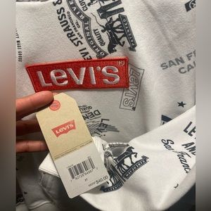 Toddler size white Levi’s hoodie